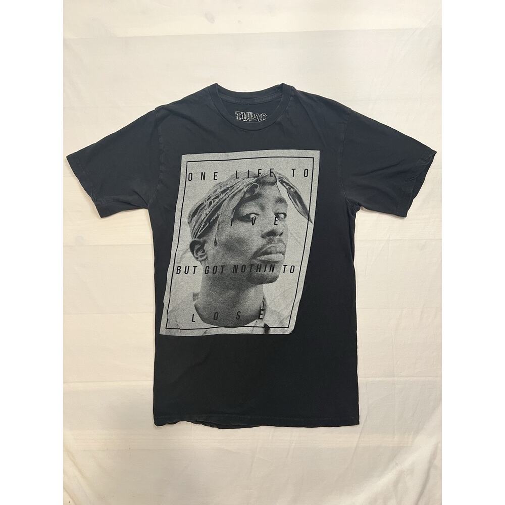 TUPAC 2014 ONE LIFE TO LIVE T-SHIRT AMARU/AWA THRASHED HEMS DISTRESSED SM